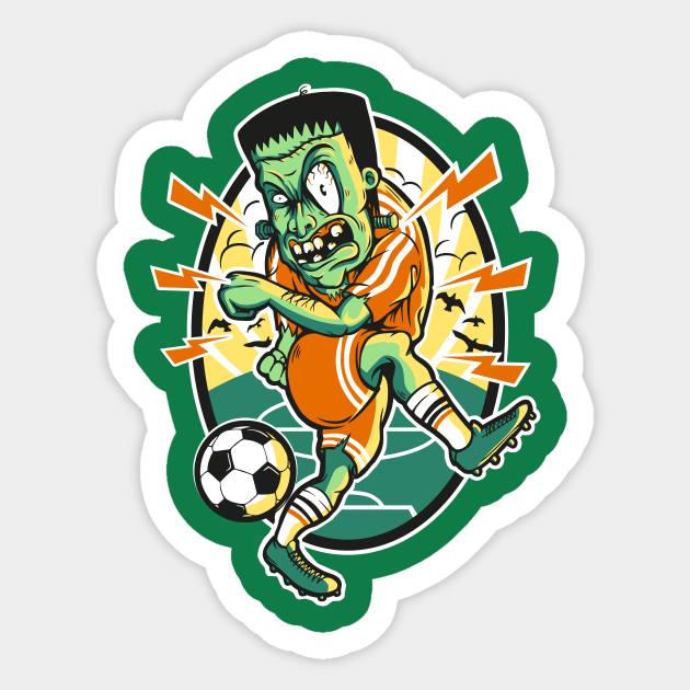 Frankenstein Soccer Sticker by viSionDesign